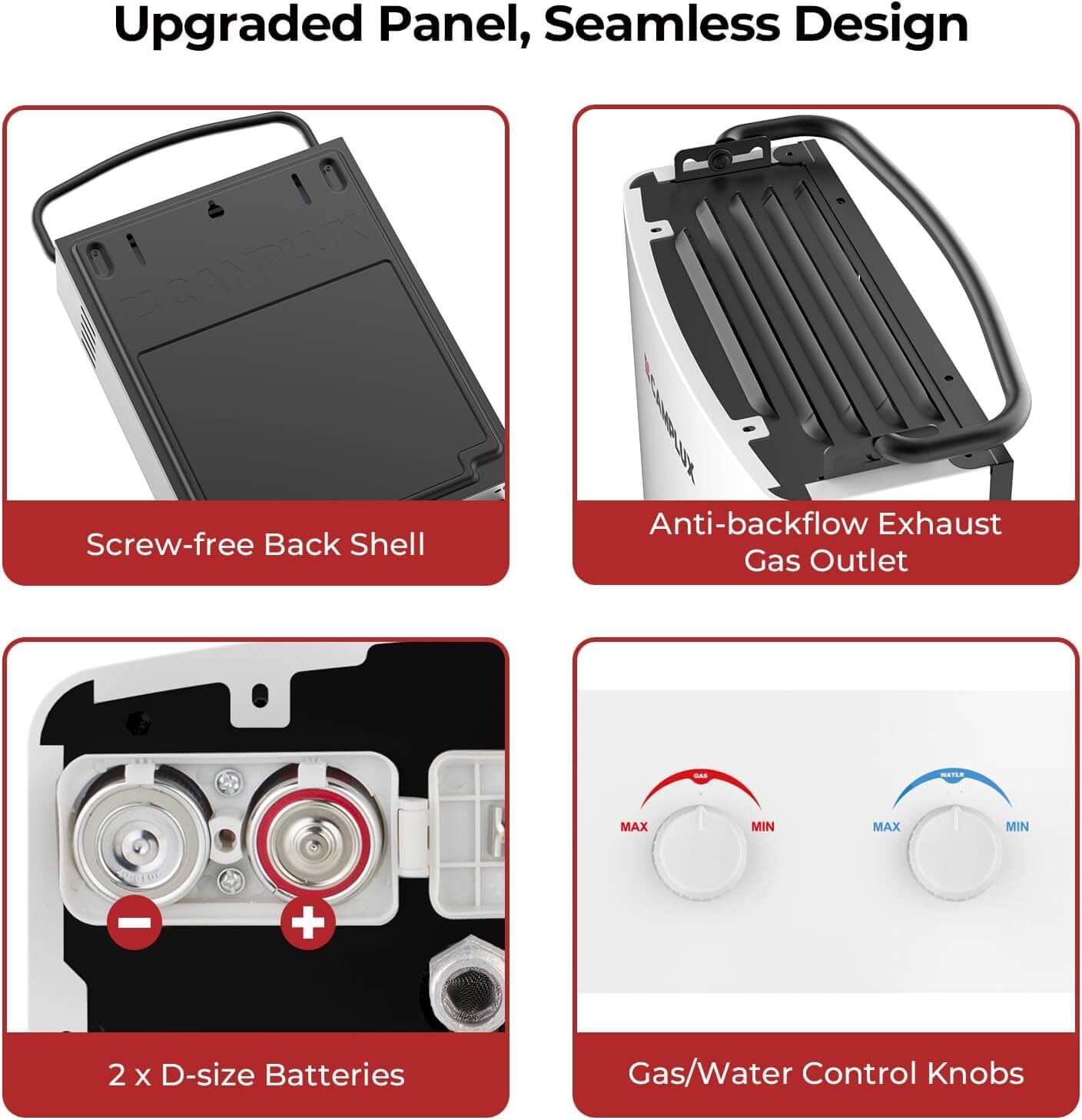 5 Liter Camplux Portable Water Heater & 4.5L Water Pump