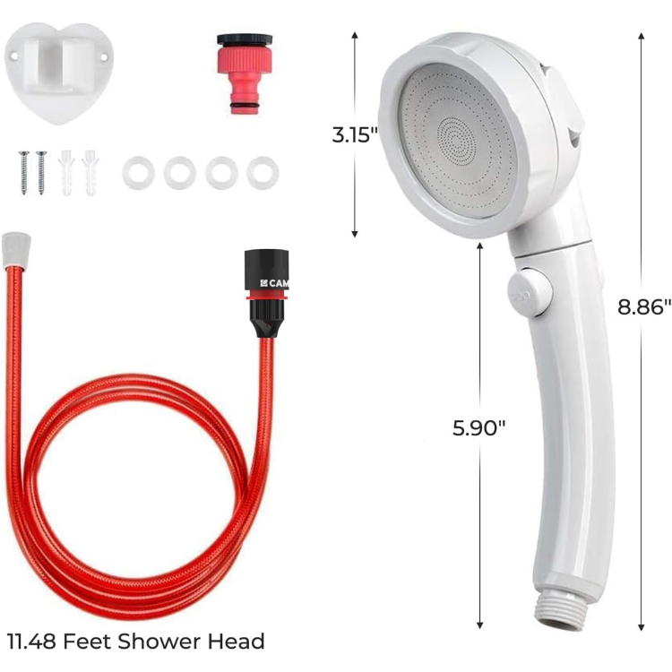 Hand Held Showerhead with 3.5M Hose, Portable Spray Shower Head, High Pressure with ON/Off Switch