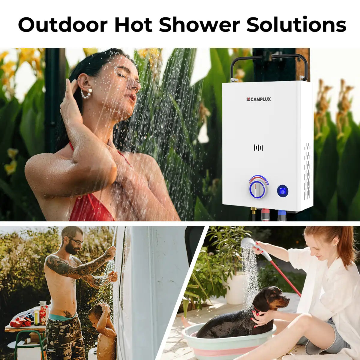 camplux f10 portable hot water heater for outdoor camping