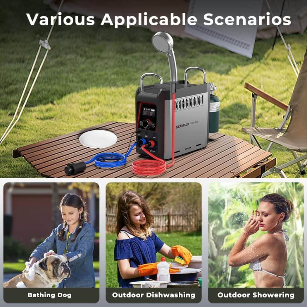 Camplux Portable Outdoor Camping Water Heater Nano 3 Pro