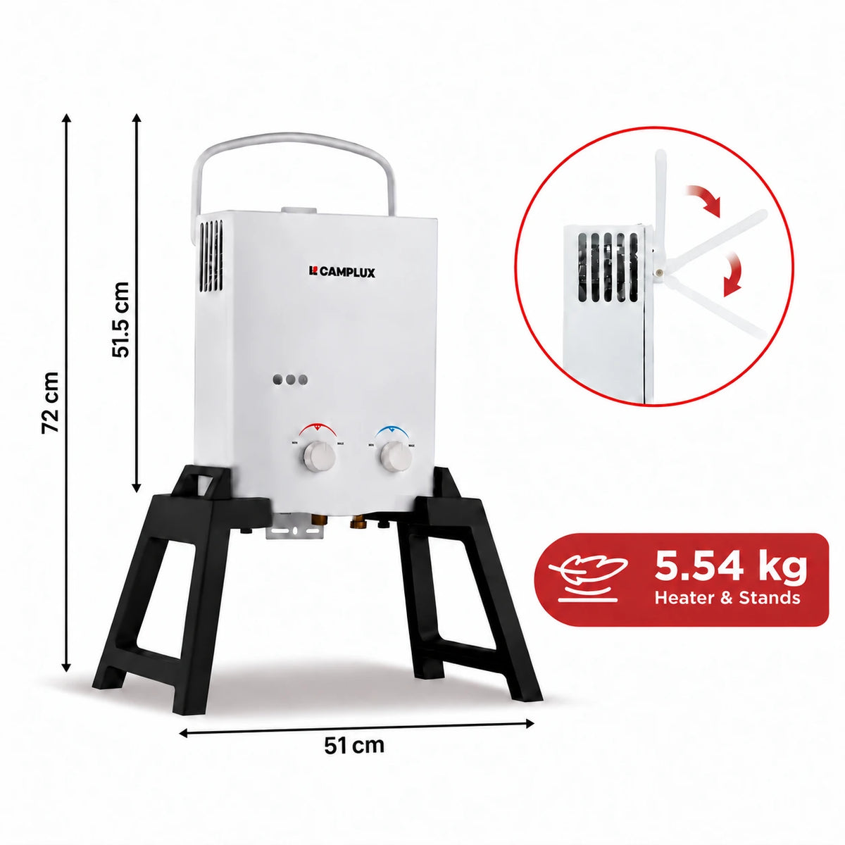 Camplux AY132MAX Hot Water System Complete Kit