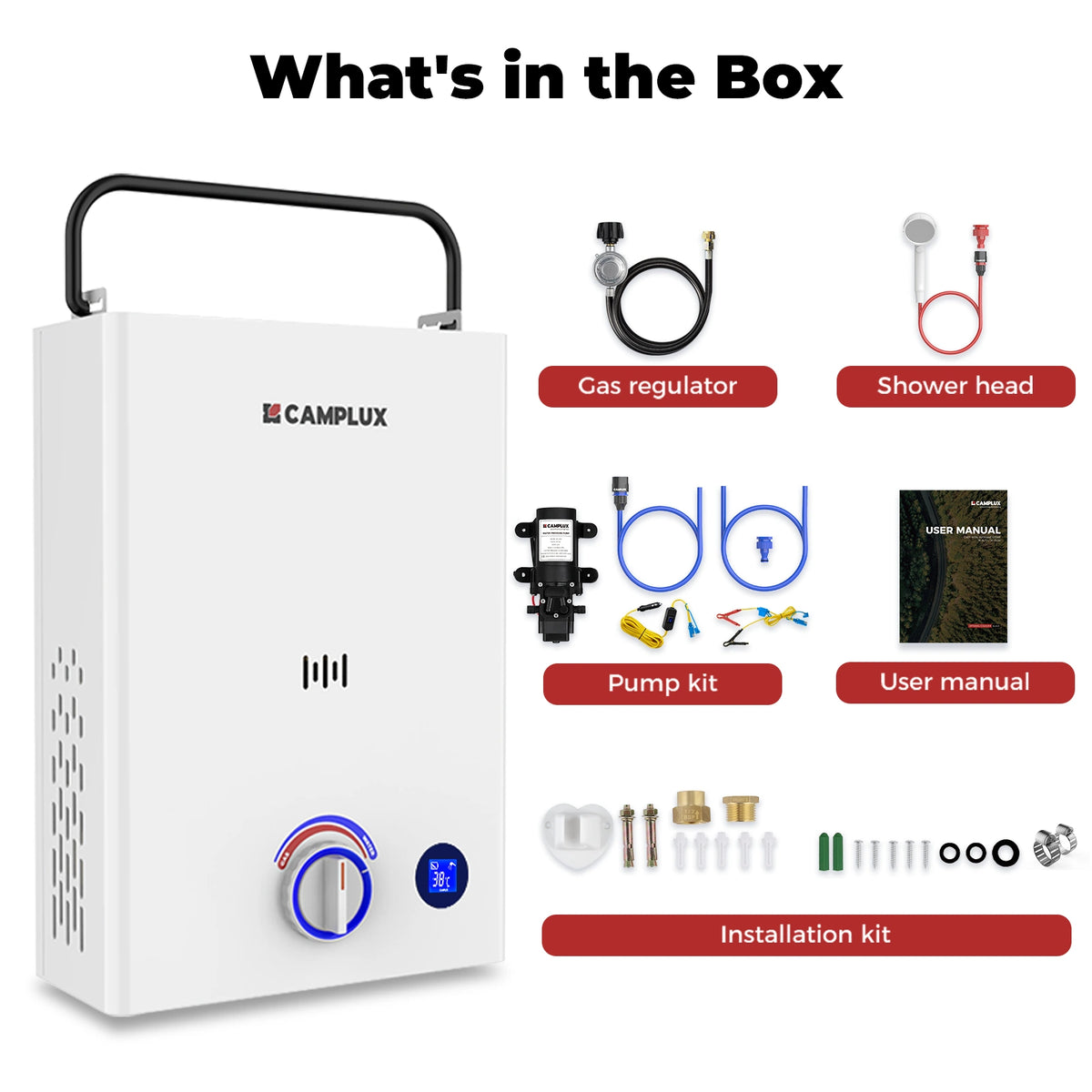 Camplux F10 10L Portable LPG Hot Water System